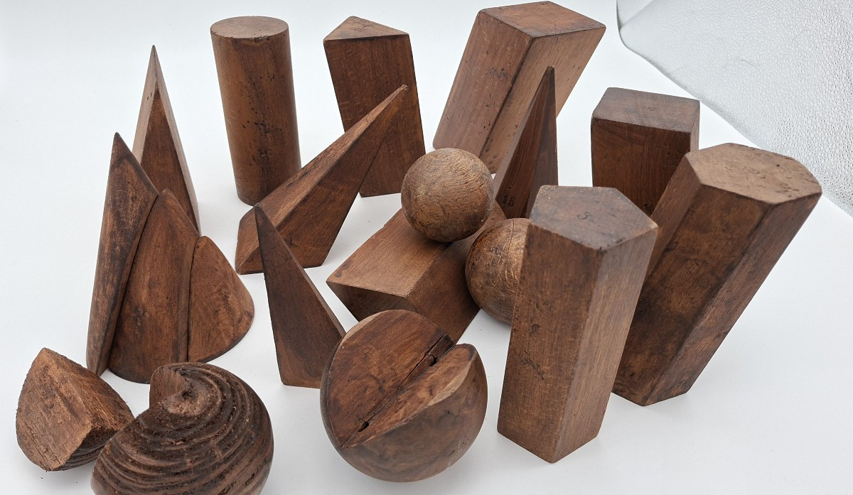 POLYEDRES ANCIENS DIDACTIQUES EN BOIS