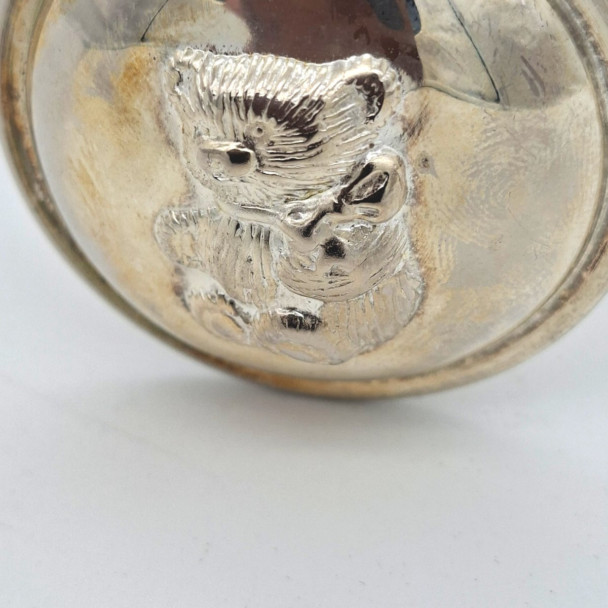 Double Silver Teddy Bear Rattle-photo-2