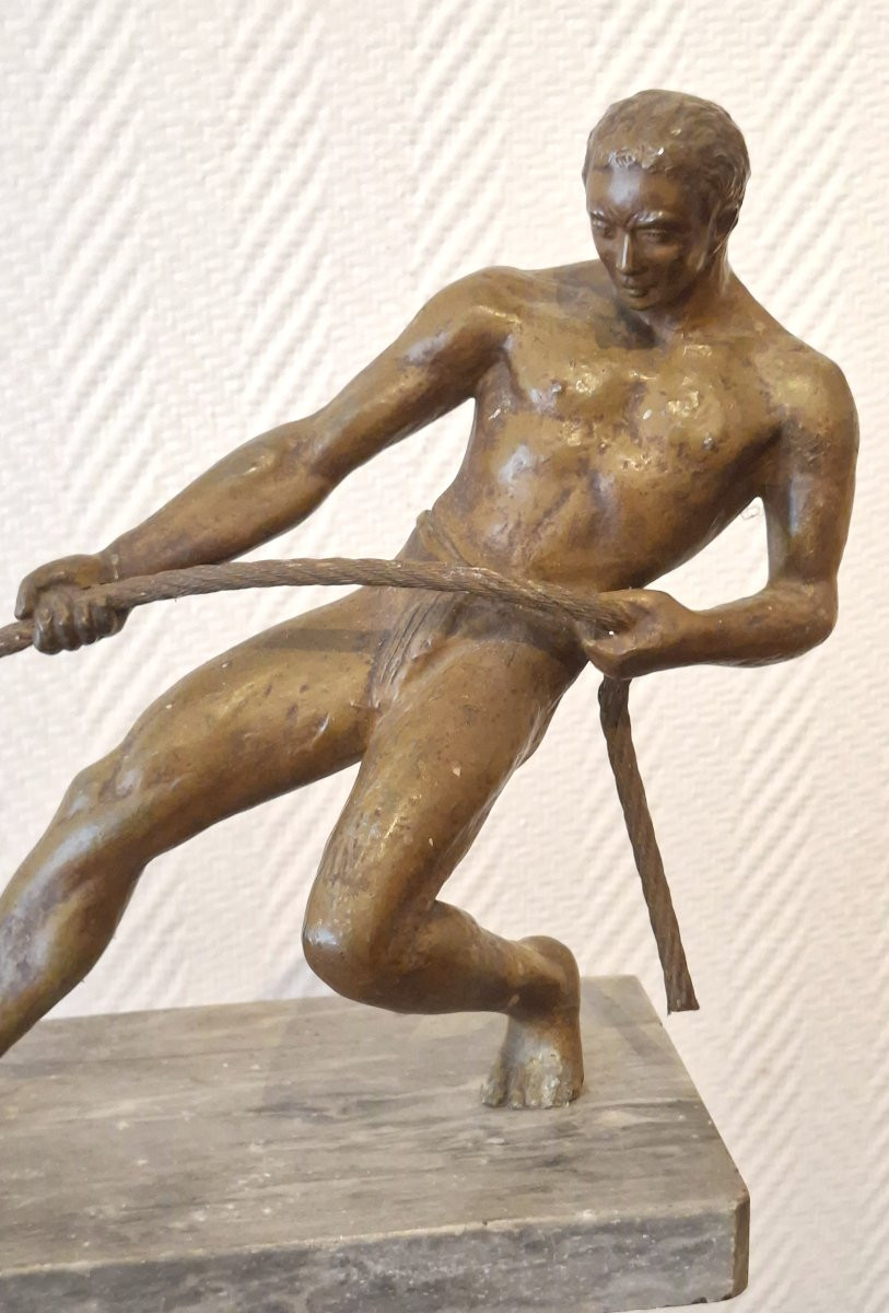 BRONZE L  E HALEUR DE SALVATOR RIOLO FRANCE 1930-photo-2