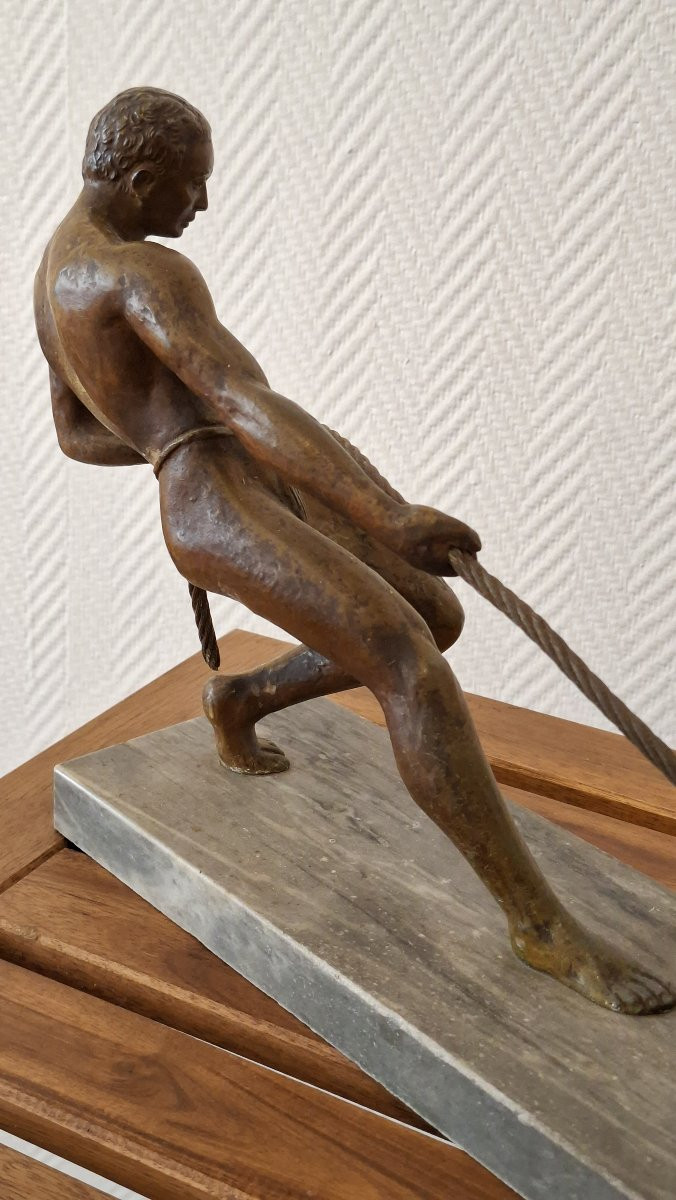 BRONZE L  E HALEUR DE SALVATOR RIOLO FRANCE 1930-photo-4