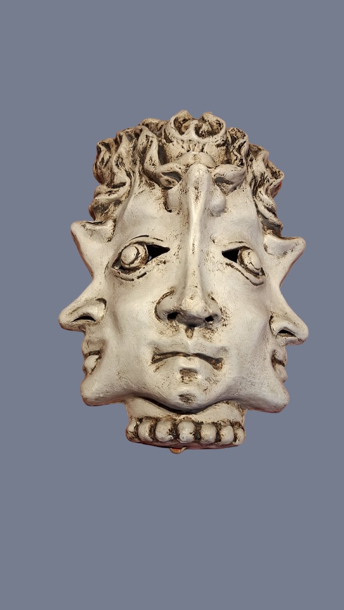 masque papier mâché janusien -photo-3