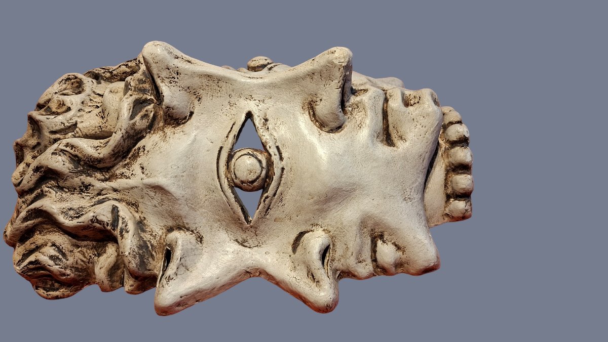 masque papier mâché janusien -photo-4