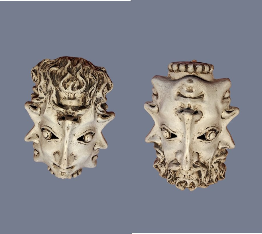 masque papier mâché janusien -photo-1