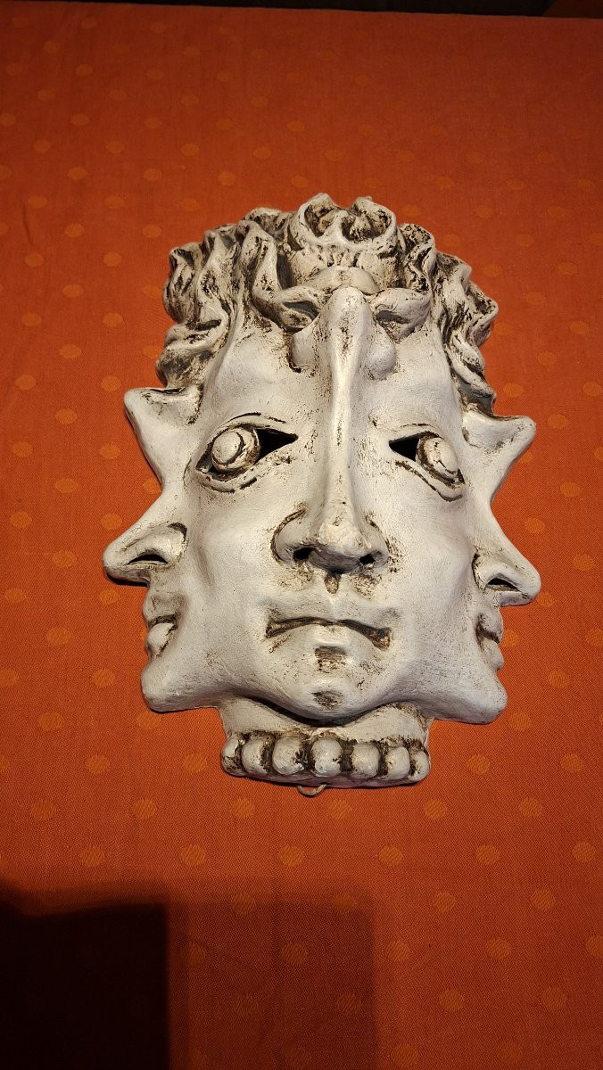 masque papier mâché janusien -photo-3