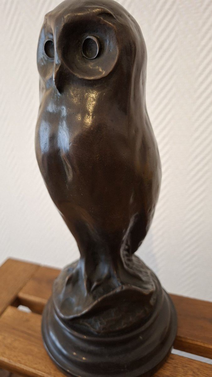 bronze animalier la chouette  Salvatore Milo-photo-4