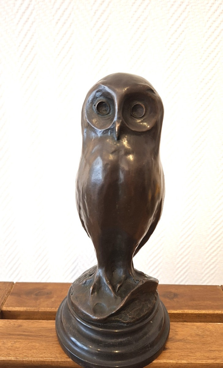 bronze animalier la chouette  Salvatore Milo