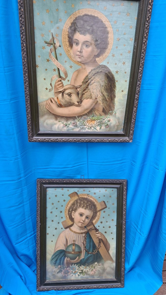 Early Twentieth-century Chromo Pendants With A Gentle Touch.-photo-3