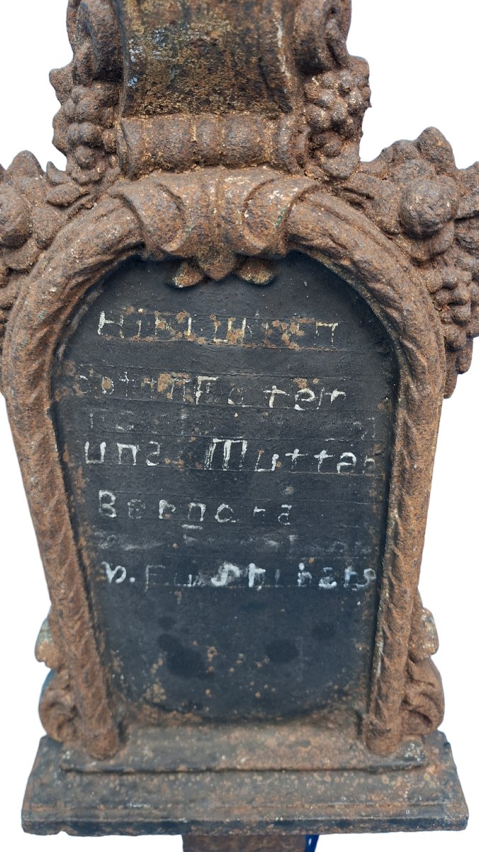 CROIX ART FUNERAIRE FONTE BAROQUE-photo-1