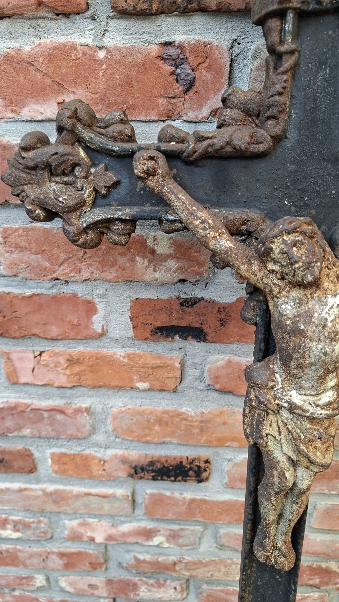 CROIX ART FUNERAIRE FONTE BAROQUE-photo-4