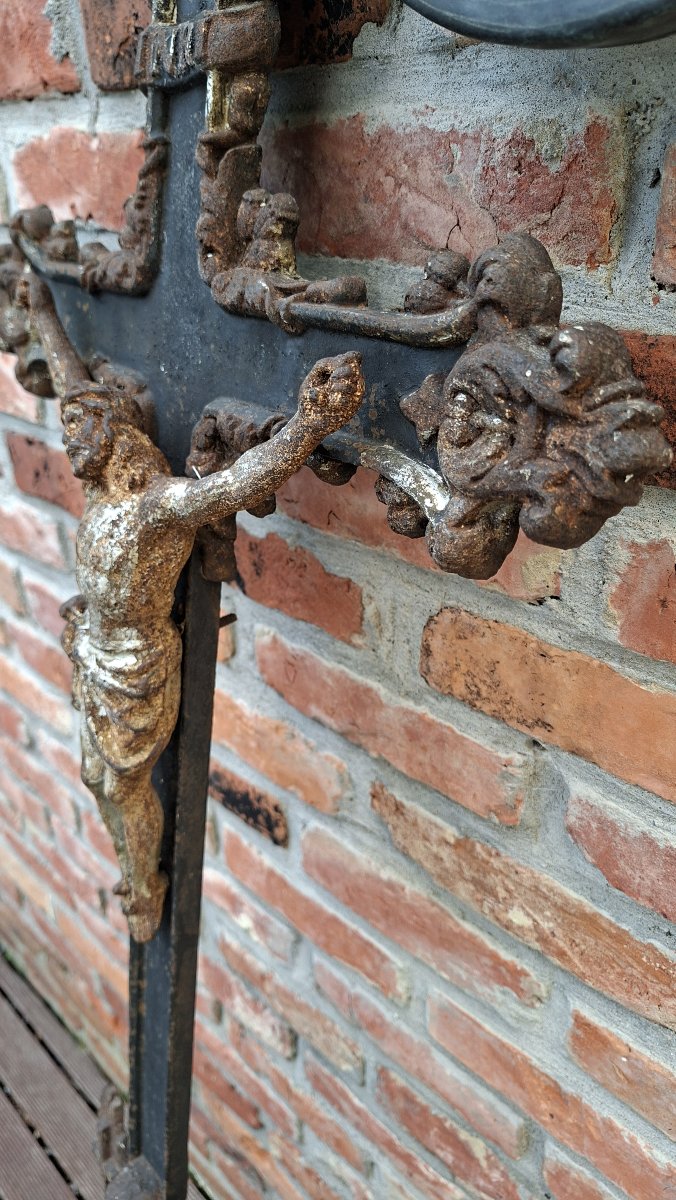 CROIX ART FUNERAIRE FONTE BAROQUE-photo-5