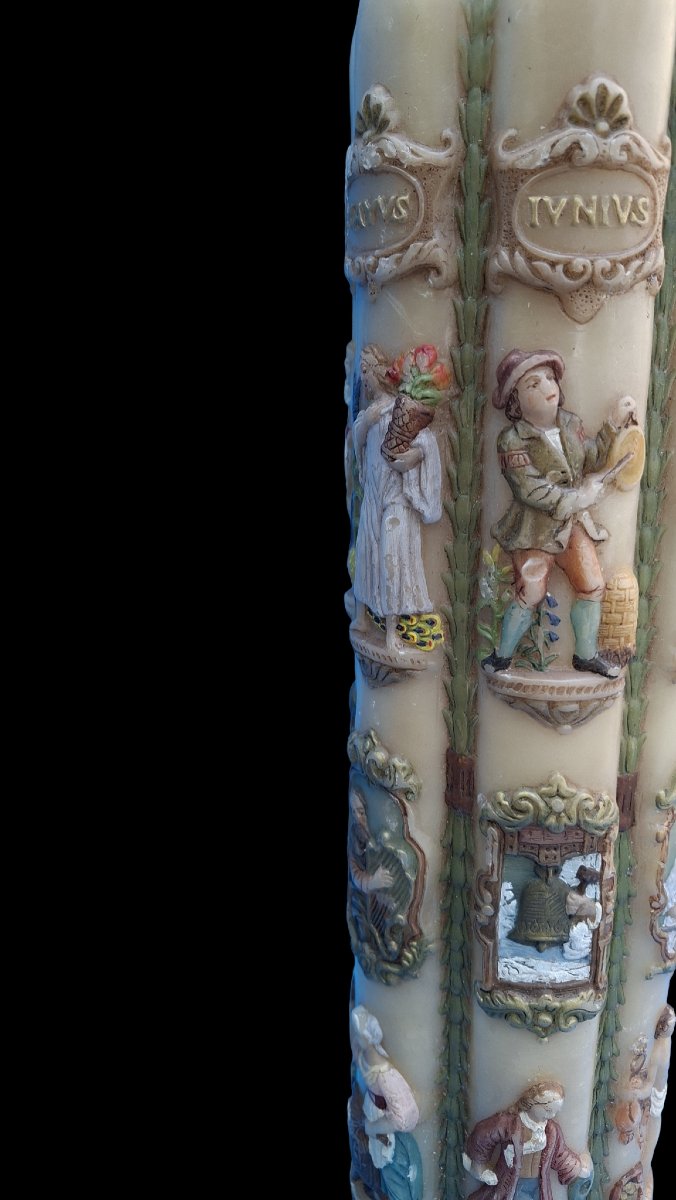 OBJET D'ART BAROQUE   CIERGE PASCAL DE CATHEDRALE-photo-4