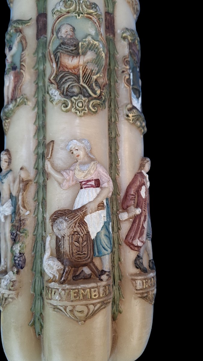 OBJET D'ART BAROQUE   CIERGE PASCAL DE CATHEDRALE-photo-5