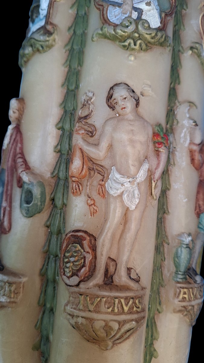 OBJET D'ART BAROQUE   CIERGE PASCAL DE CATHEDRALE-photo-8