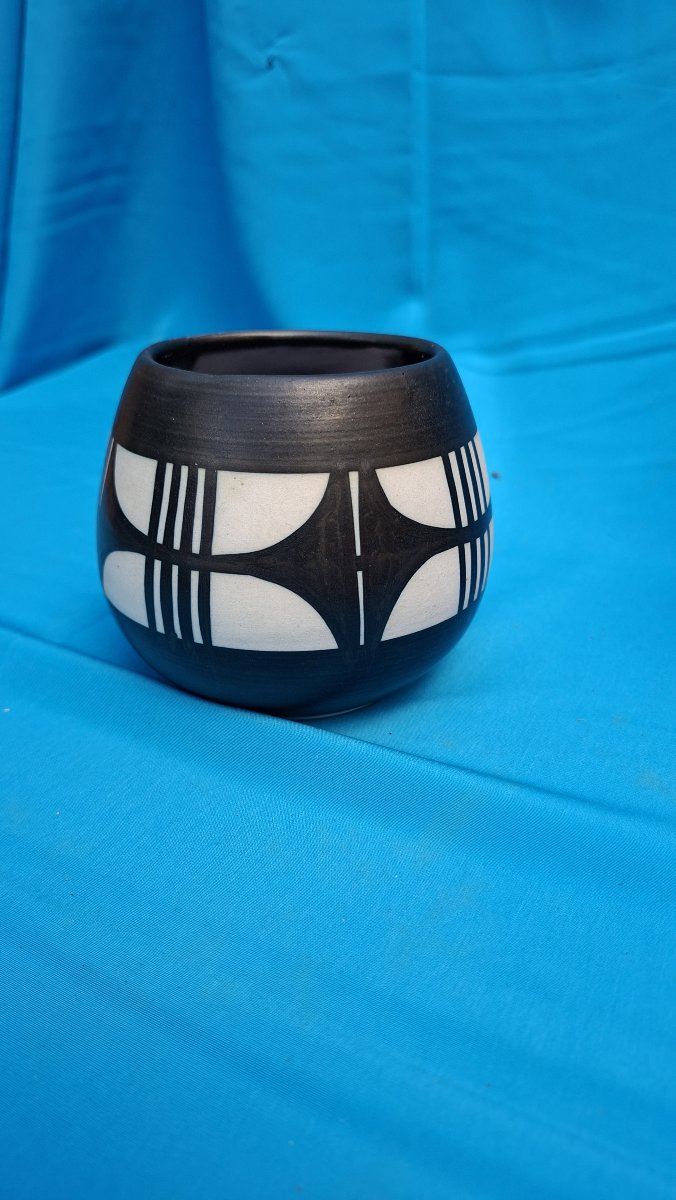 vase boule art déco motif géométriques  de Capio.-photo-3