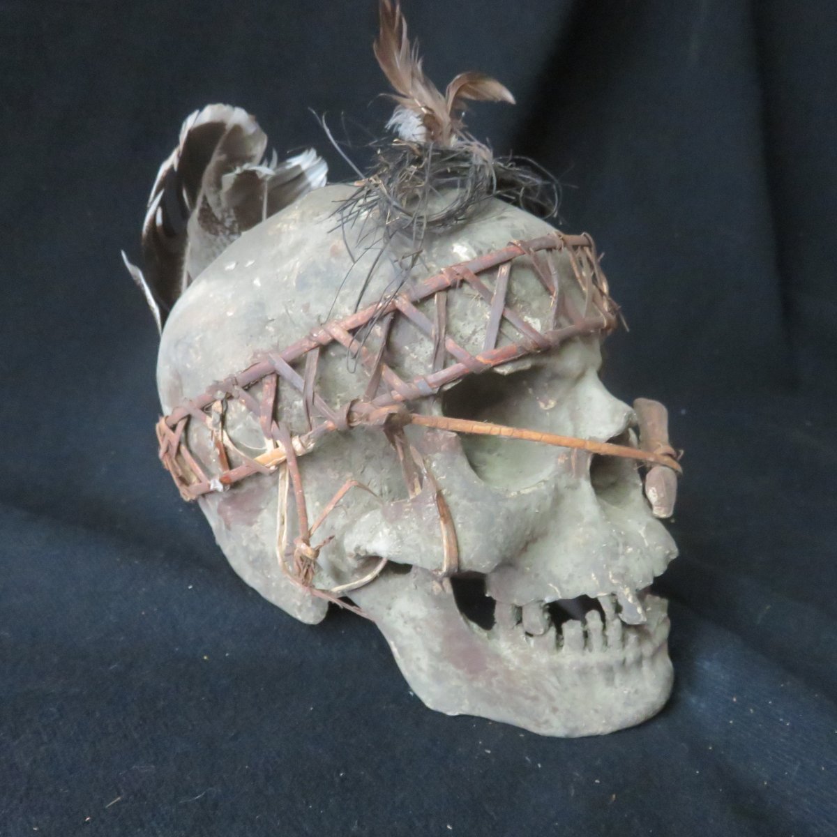 Crâne Rituel Ifugao, terra cotta, objet chamanique-photo-2