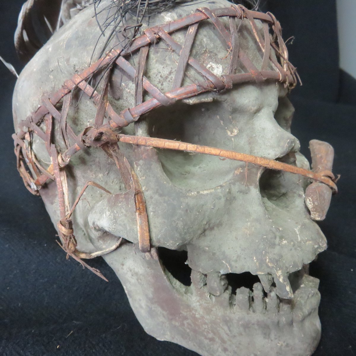 Crâne Rituel Ifugao, terra cotta, objet chamanique-photo-1