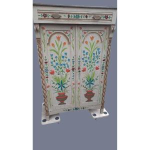 Armoire Homme Debout Régionale Polychrome XIXe