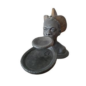 Rare Souvenir Du Zoo Humain.... Femme Au Double Labrets