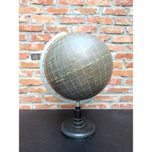 Globe Tout Noir En Papier Mache... Globe Muet