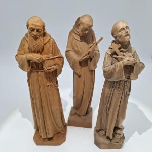 Trio Of Wooden Franciscans