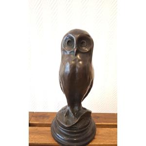 bronze animalier la chouette  Salvatore Milo