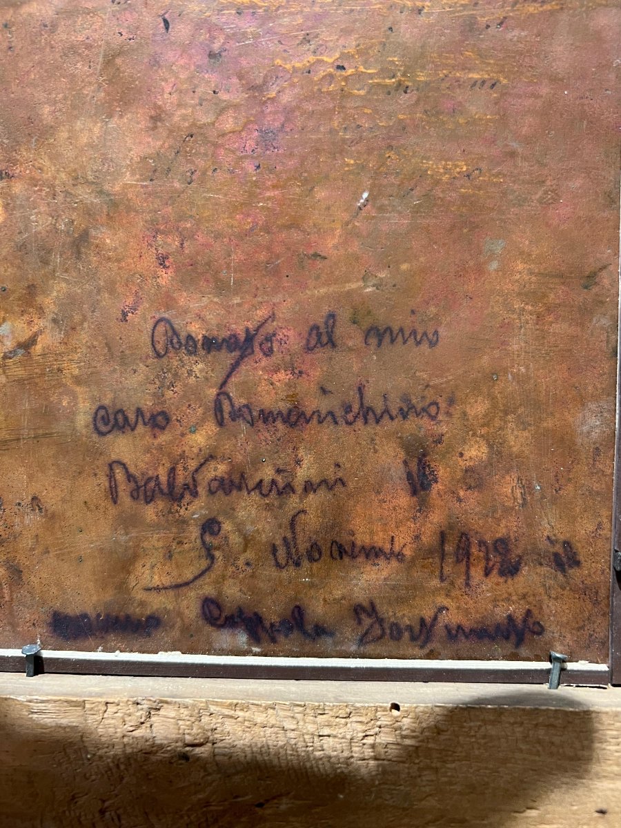 Peinture sur cuivre représentant Saint Dominique. Début du XVIIIe siècle-photo-4