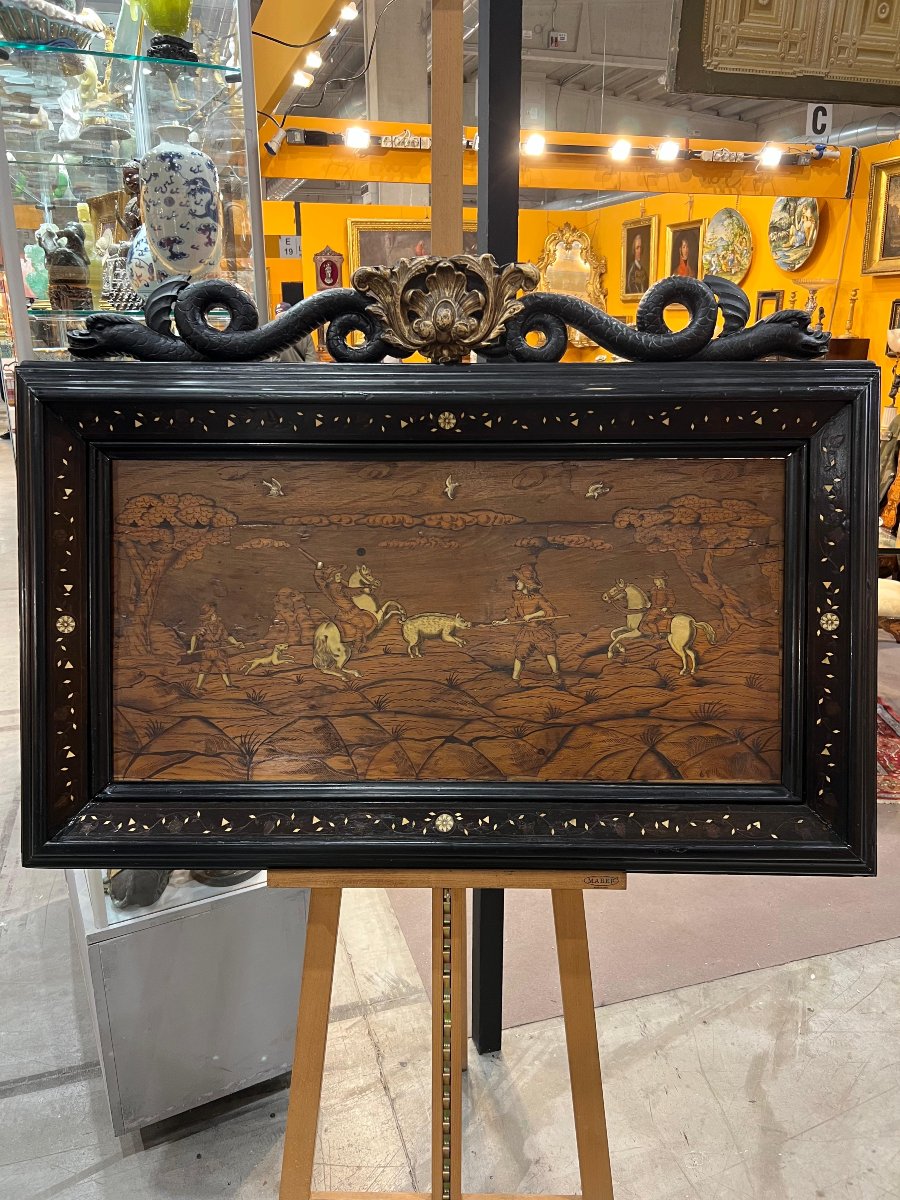 Inlaid Decorative Panel. Lombardy, Early 19th Century.-photo-1