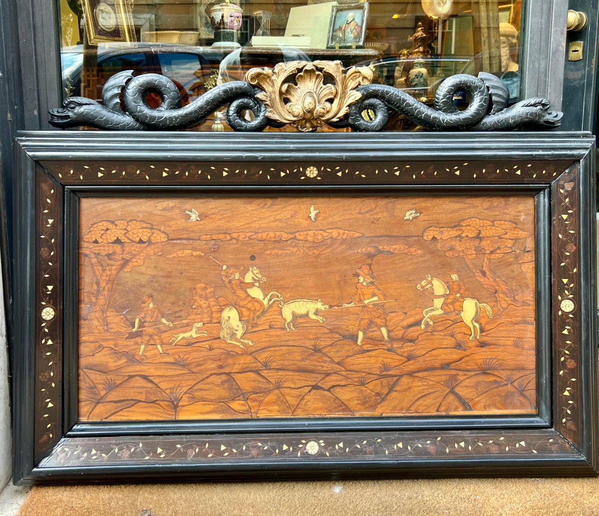 Inlaid Decorative Panel. Lombardy, Early 19th Century.