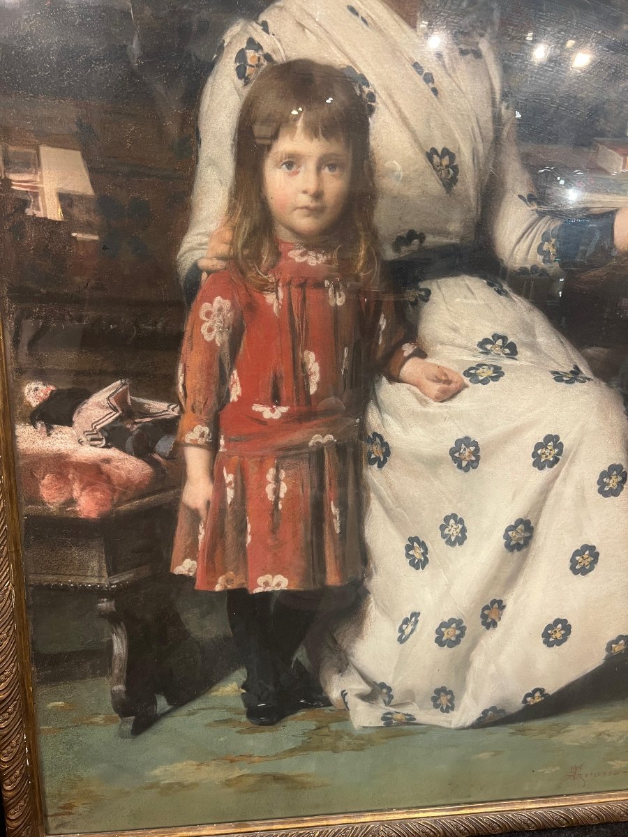 Pastel On Paper Signed Giacomo Grosso. Turin, 1890.-photo-6