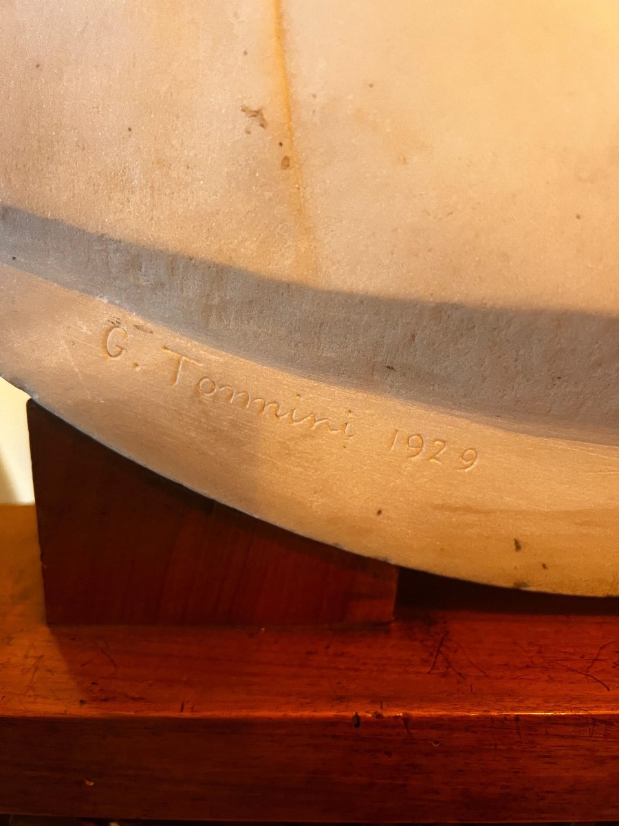 Female Portrait In Carrara Marble. Italy, 1929.-photo-4