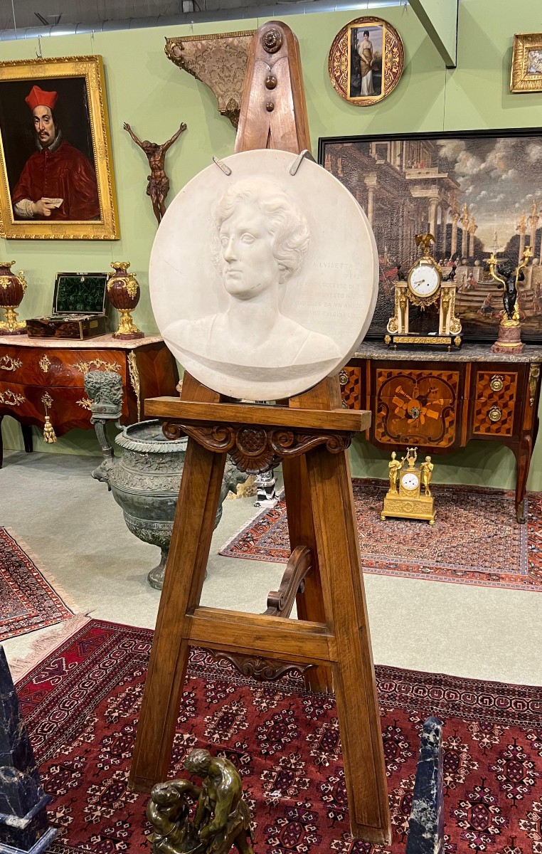 Female Portrait In Carrara Marble. Italy, 1929.