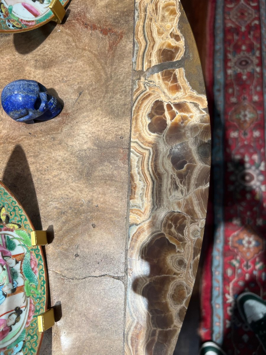Console en bois laqué avec plateau en marbre. Italie, époque Louis XV.-photo-4