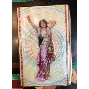 Silver And Guilloché Enamel Snuffbox. Art Nouveau Style, France