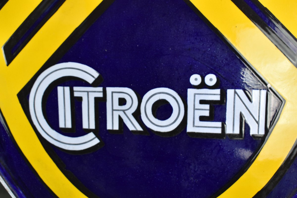 grande Plaque Publicitaire émaillée Citroën  Originale-photo-3