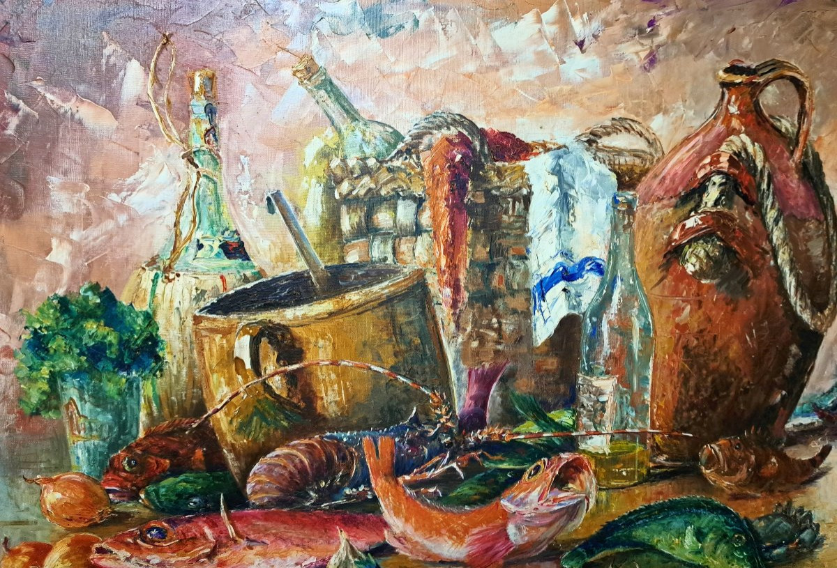  Victor  Bruzac peinture huile sur toile -photo-3
