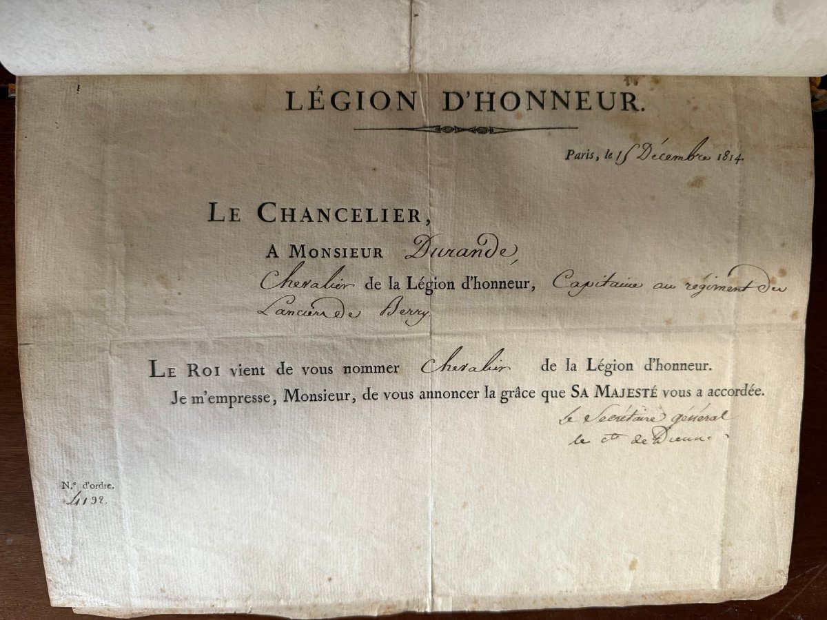 Empire And Restoration Cavalier Diploma Set-photo-4