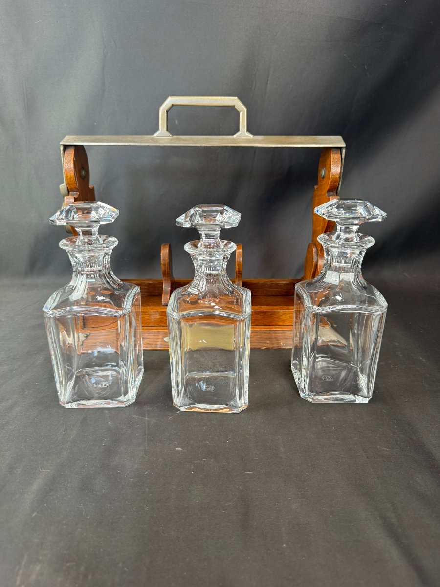 Baccarat Decanters, Harcourt Tantalus Model-photo-2