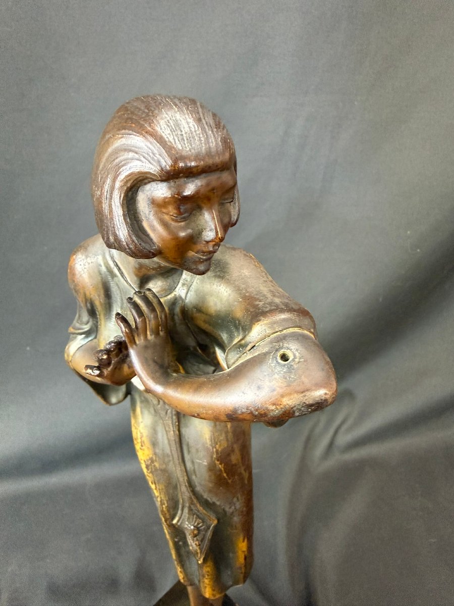 Art Deco Bronze Samuel Lipckytz (1880-1943)-photo-2