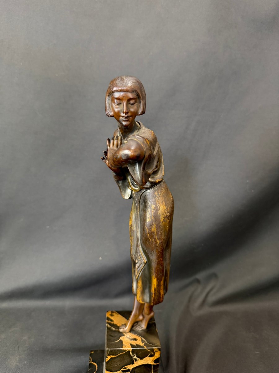 Art Deco Bronze Samuel Lipckytz (1880-1943)-photo-3