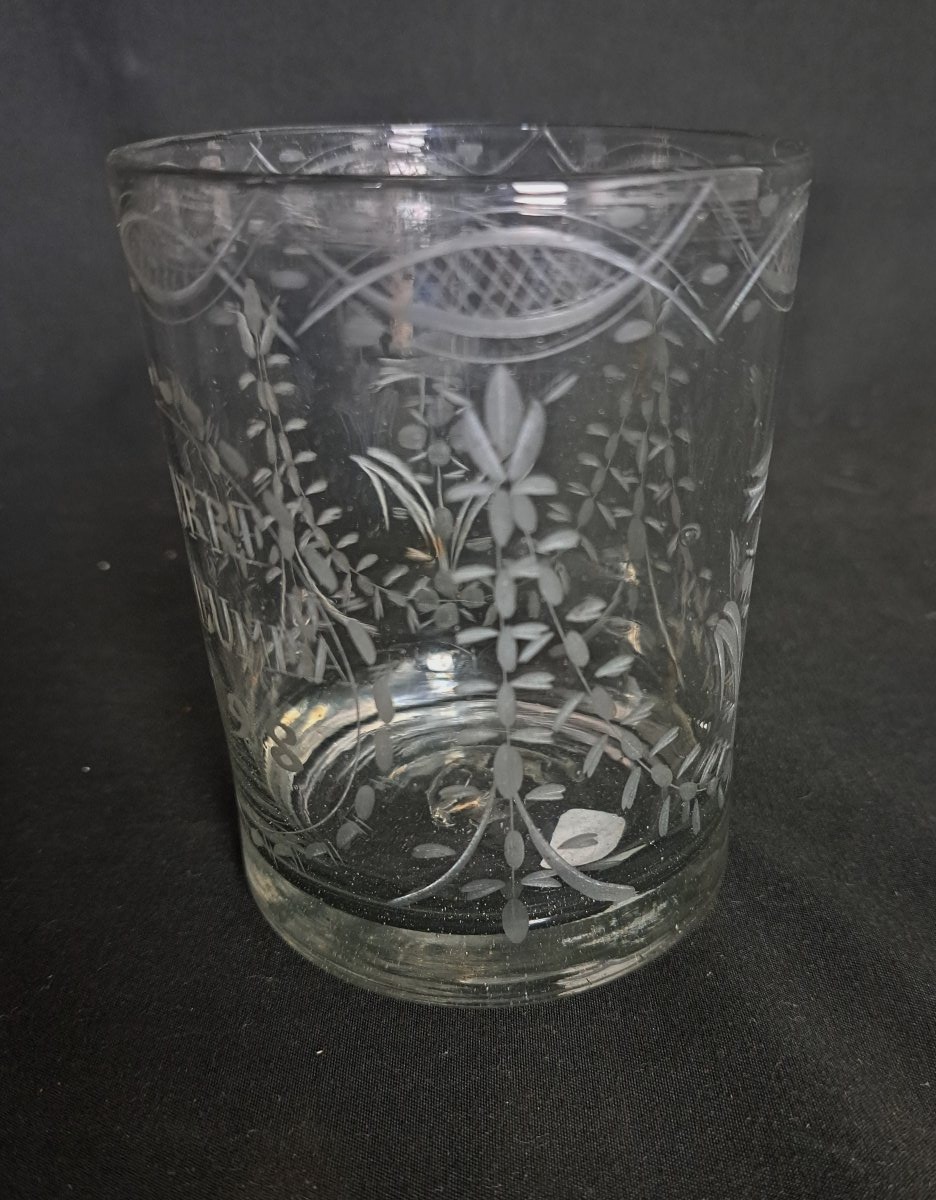 verre gobelet daté  1798-photo-4