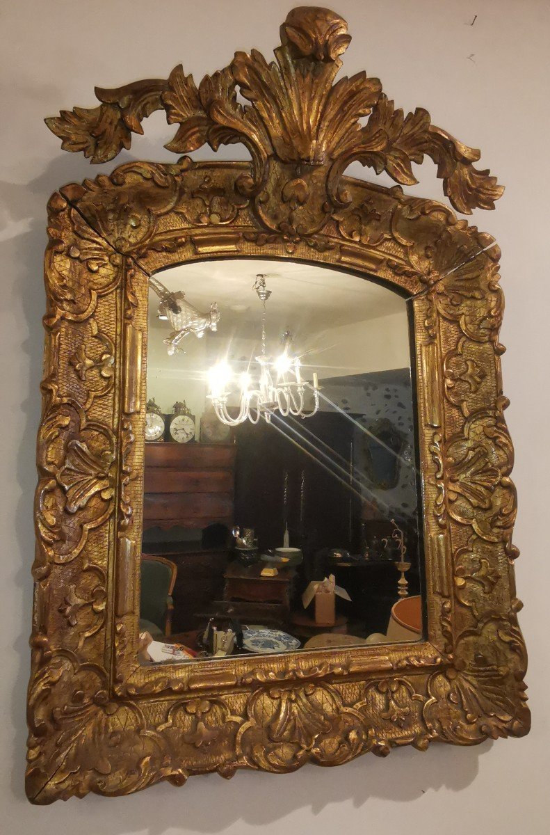 Mirror In Golden Wood Rocaille Louis XV