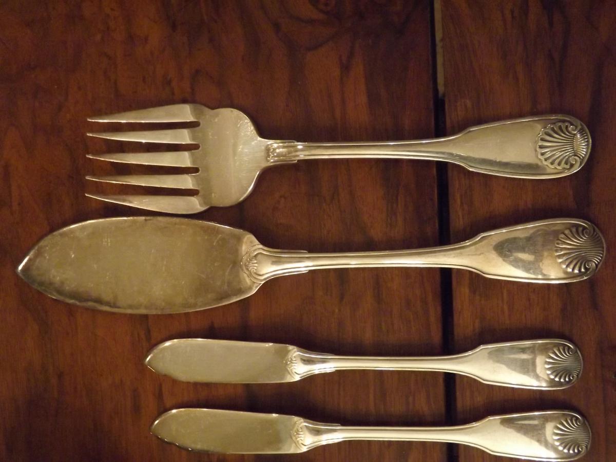 Silver Plated Flatware Christofle P 101 Complete Vendome Coquille-photo-5