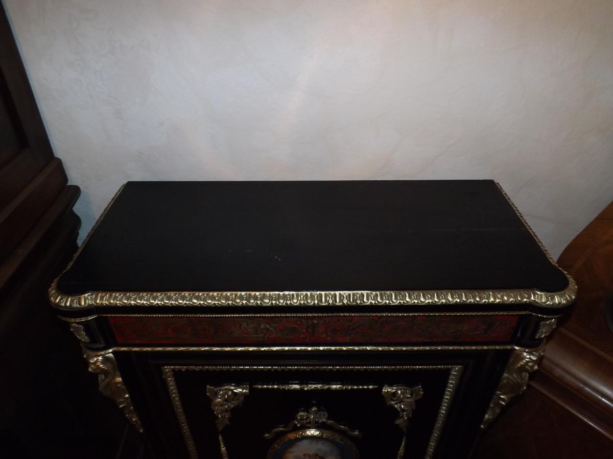 Meuble d'Appui Napoléon III Boulle /porcelaine Sevres/bronze-photo-3