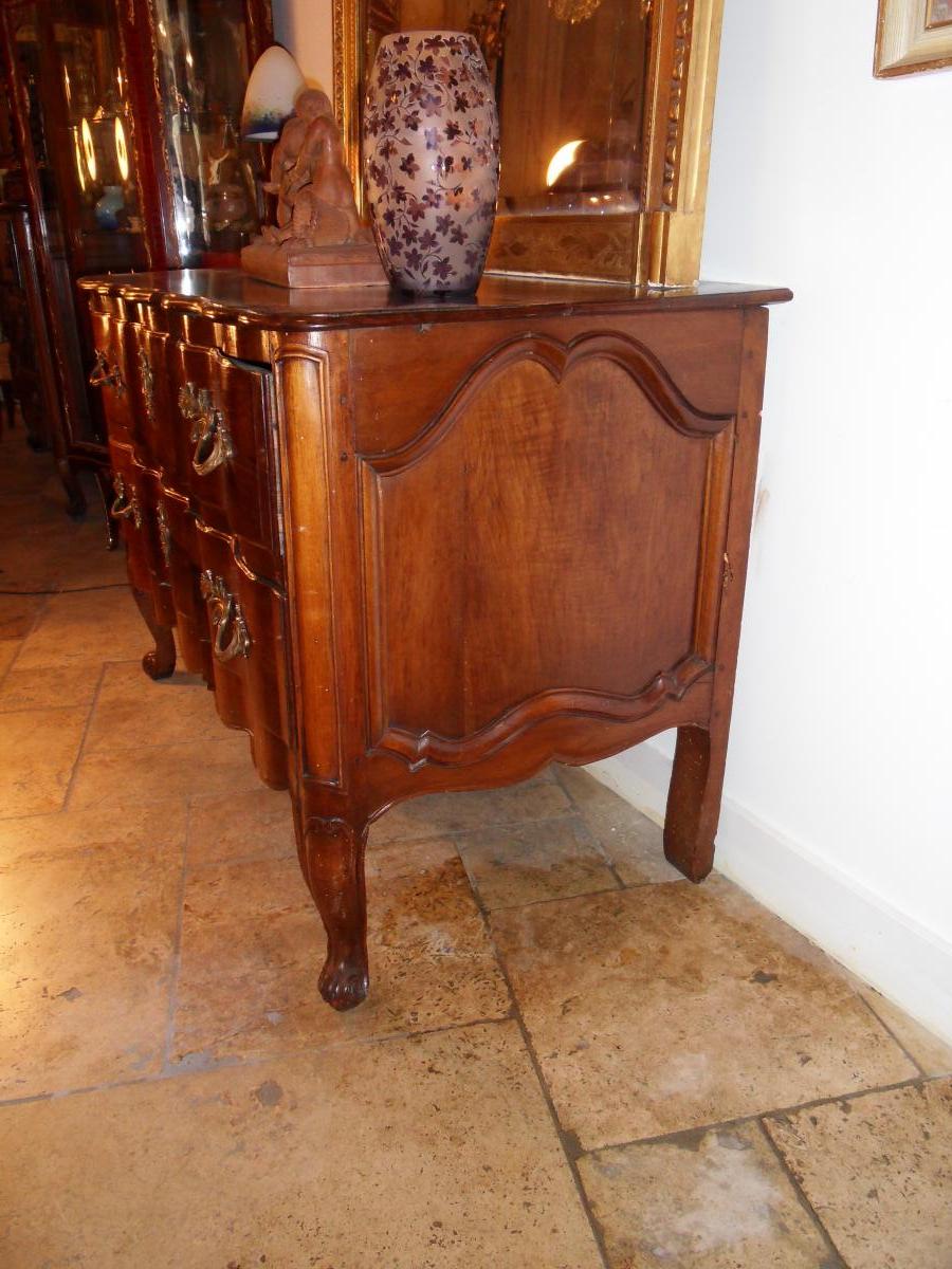 Commode Sauteuse Arbalète XVIII Noyer Blond-photo-4