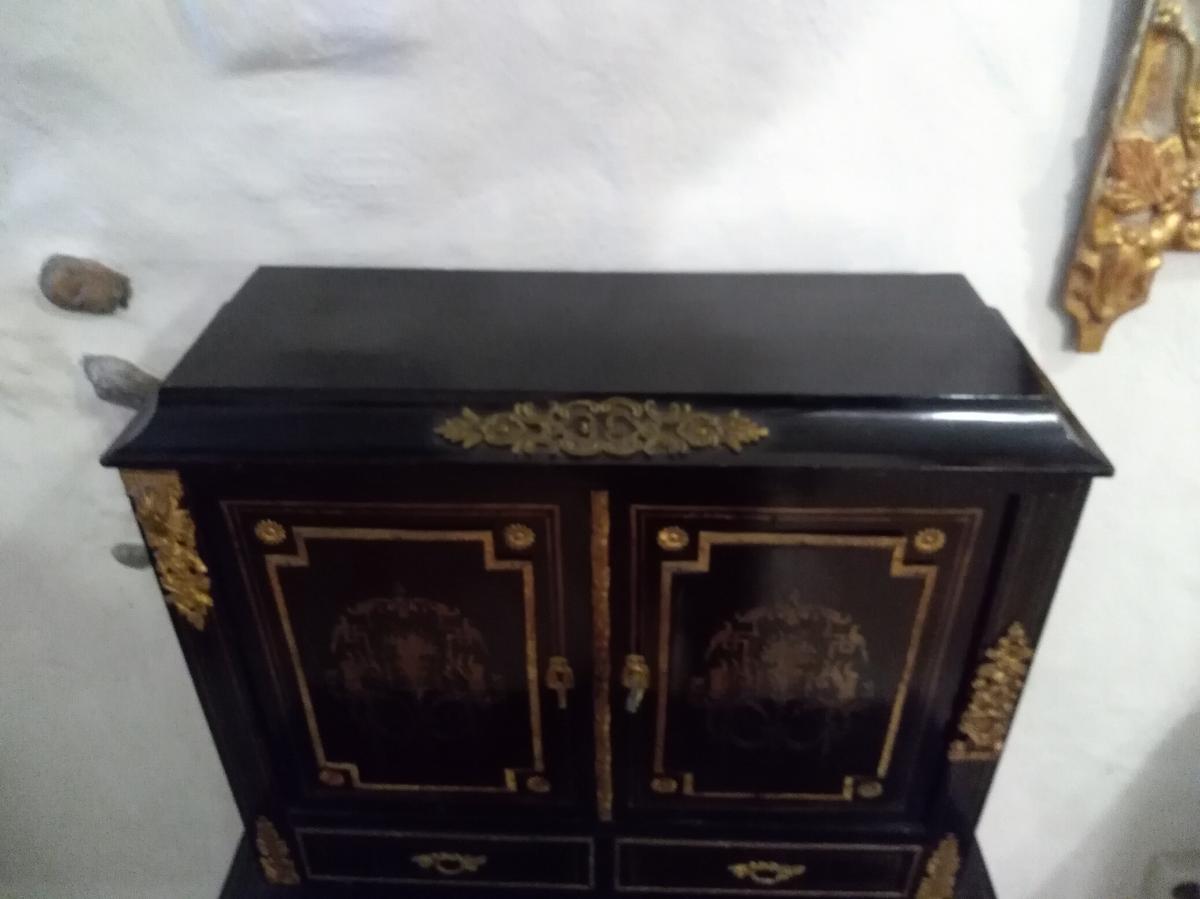 Secretary, Happiness Of The Day, Writing, Marquetry Napoleon III-photo-6