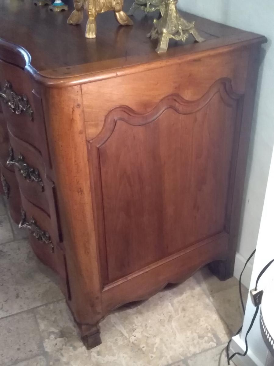 Commode Arbalète Noyer XVIIIe-photo-1