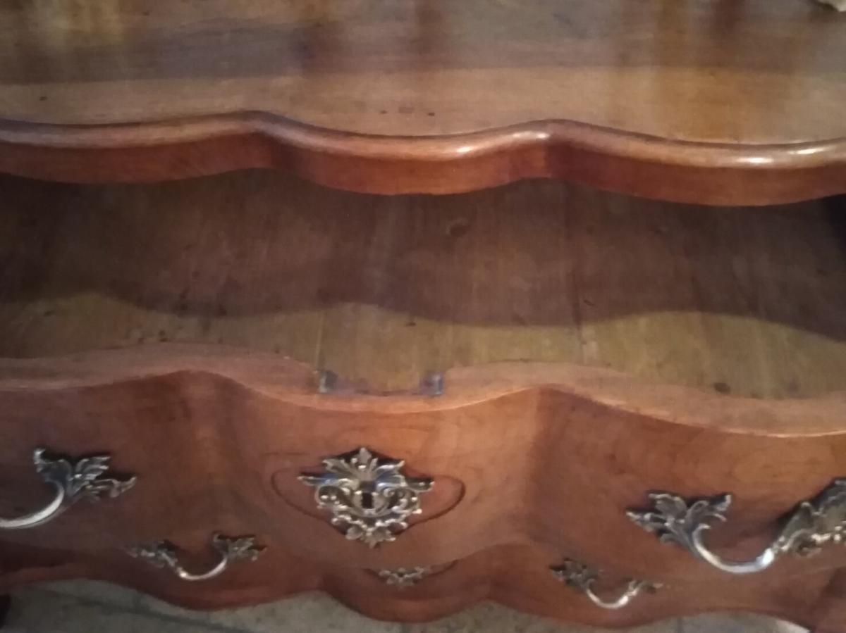 Commode Arbalète Noyer XVIIIe-photo-3