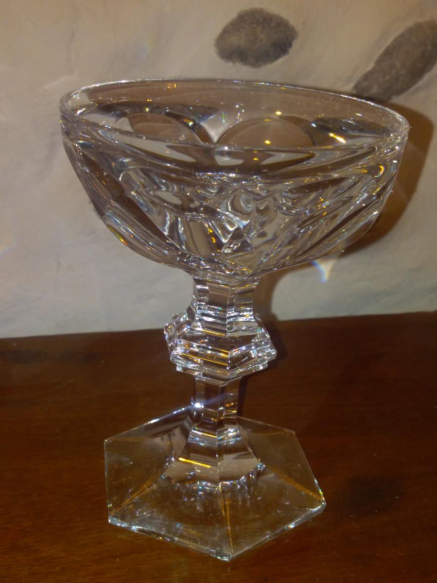Service Harcourt Baccarat 36 Glasses Water Wine Champagne Cups-photo-1