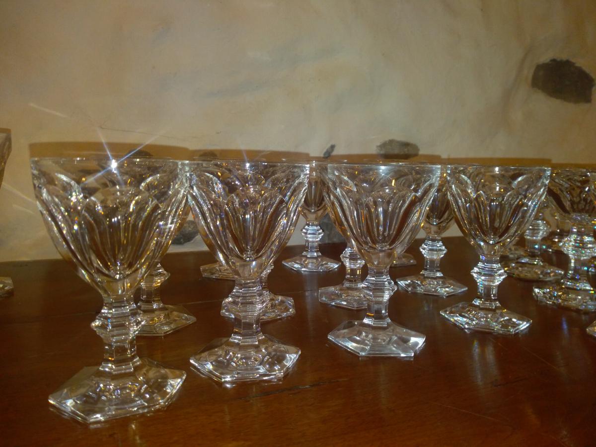 Service Harcourt Baccarat 36 Glasses Water Wine Champagne Cups-photo-6