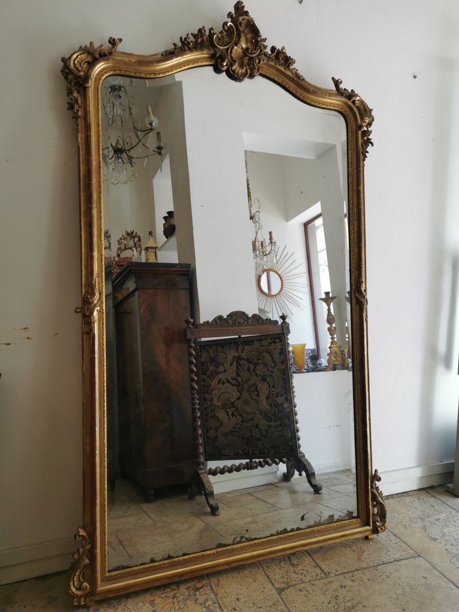 Large Louis XV Golden Mirror
